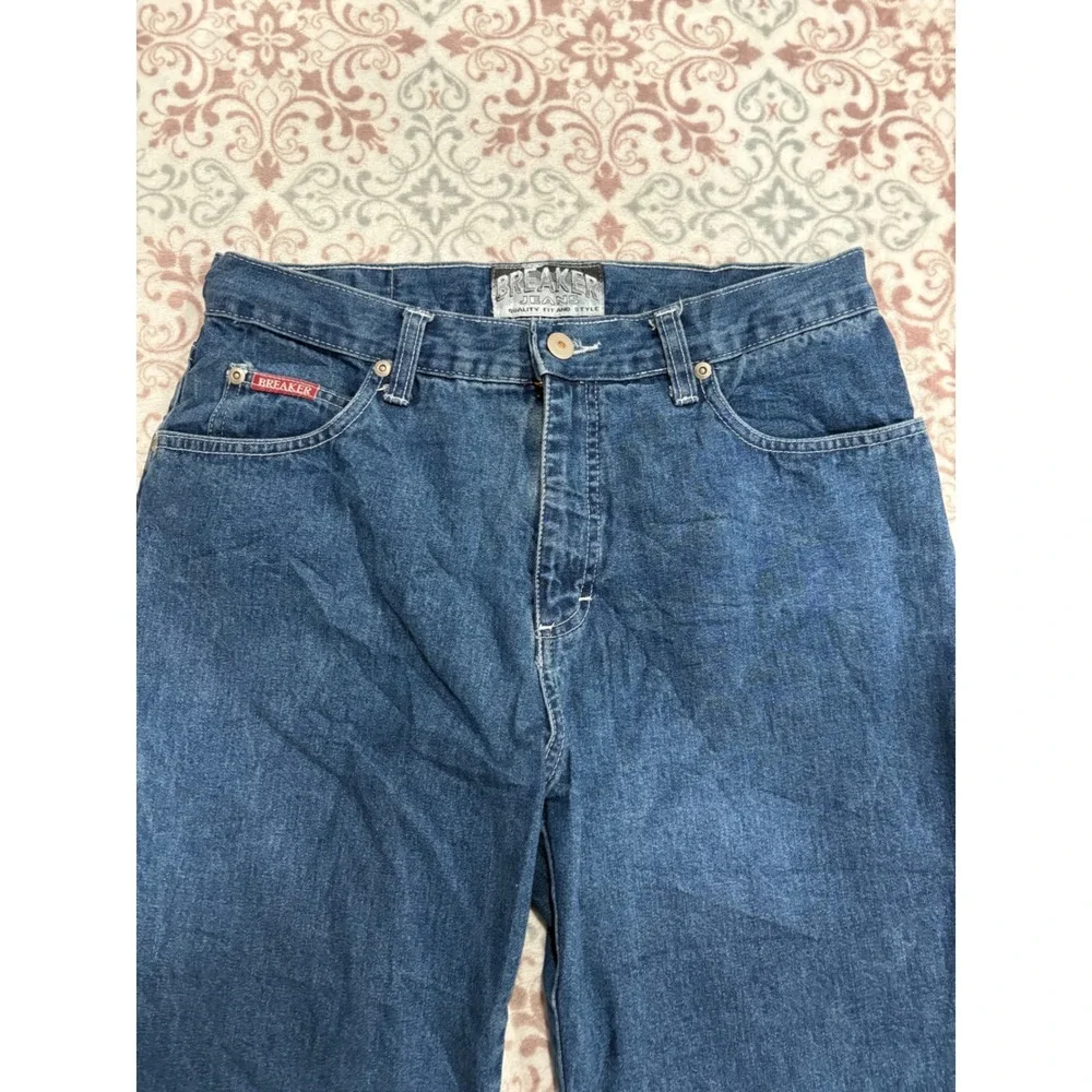 Breaker Jeans Vintage Denim Capris Medium Wash High Rise Cropped Pants Size 9/10 - Picture 3 of 13